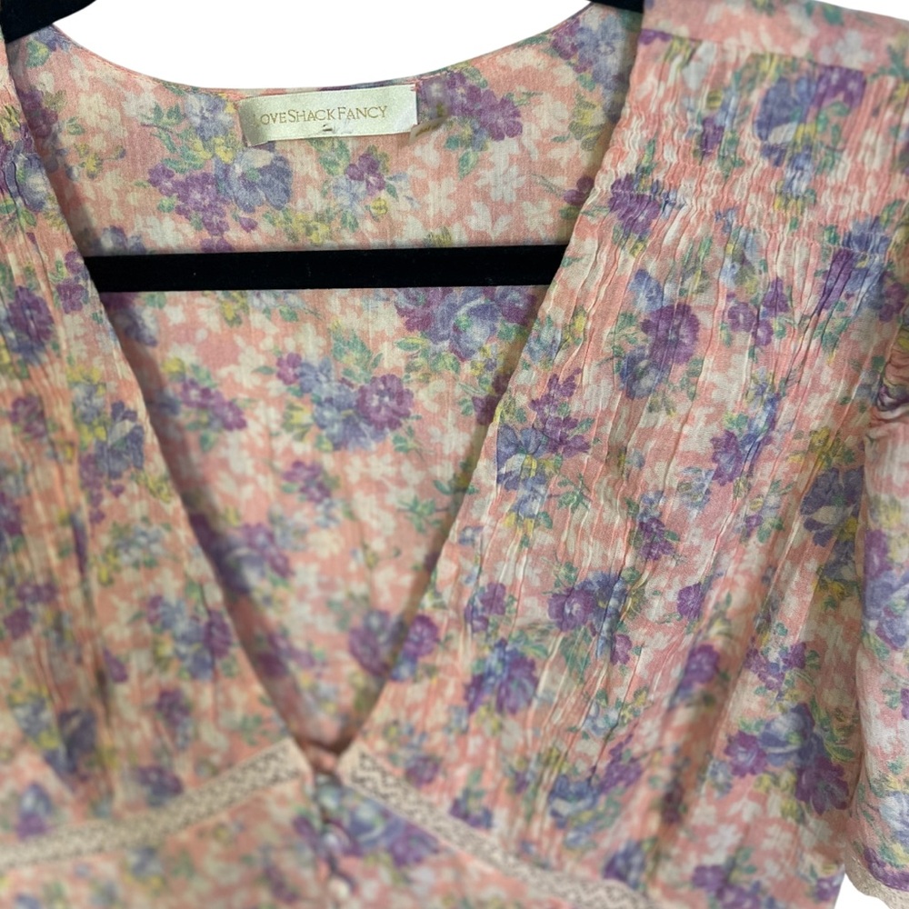LoveShackFancy Stacy Duster Floral Dress - Picture 5 of 11